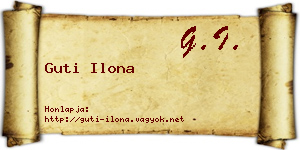 Guti Ilona névjegykártya